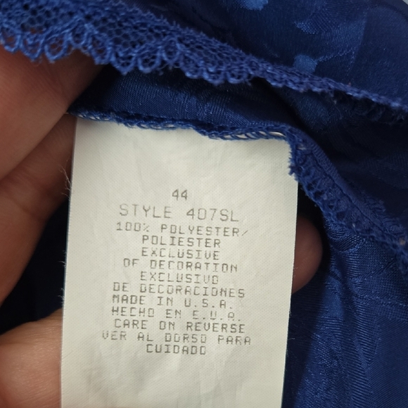 Lingerie Blue Slip On Dress Plus Size - Picture 4 of 4